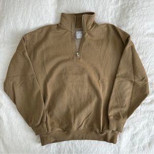 Aritzia TNA Cozy AF Fleece 1/4 Zip Sweatshirt